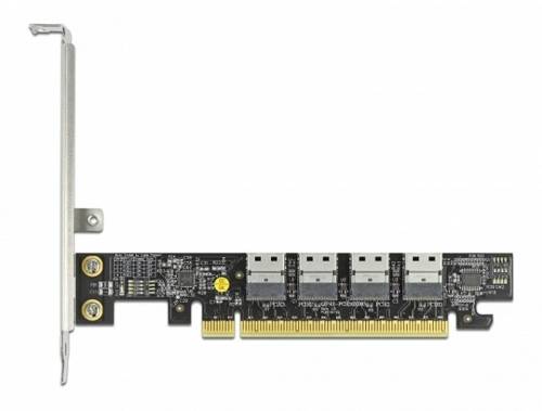 Delock Card PCI Express x16 do 4 x SFF-8654 4i NVMe - Bifurcation |  89030