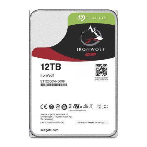 Hard Disk Drive Seagate IronWolf 3.5'' HDD 12TB 7200RPM SATA 6Gb/s 256MB | ST12000VN0008