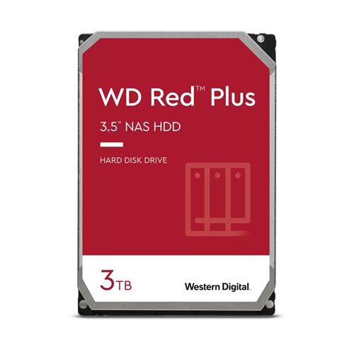 Hard Disk Drive Western Digital RED PLUS 3.5'' HDD 3TB 7200RPM SATA 6Gb/s 256MB | WD30EFPX