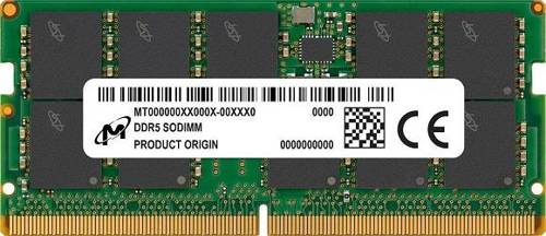 Memory RAM 1x 16 GB Micron SO-DIMM ECC DDR5 4800MHz PC5-38400 | MTC10C1084S1TC48BA1R