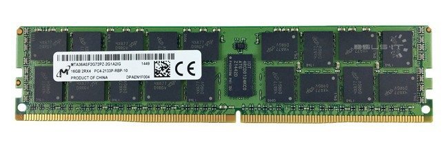 Memory RAM 1x 16GB Micron ECC REGISTERED DDR4  2133MHz PC4-17000 RDIMM | MTA36ASF2G72PZ-2G1