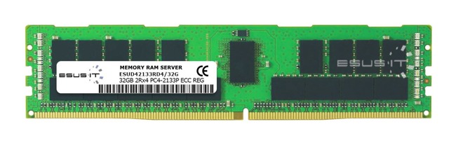 Memory RAM 1x 32GB ESUS IT ECC REGISTERED DDR4 2Rx4 2133MHz PC4-17000 RDIMM | ESUD42133RD4/32G