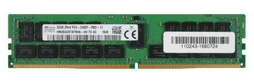 Memory RAM 1x 32GB Hynix ECC REGISTERED DDR4 2Rx4 2400MHz PC4-19200 RDIMM | HMA84GR7AFR4N-UH