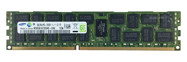 Memory RAM 1x 8GB Samsung ECC REGISTERED DDR3  1600MHz PC3-12800 RDIMM | M393B1K70DH0-CK0