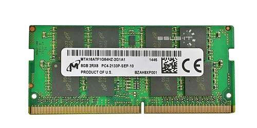 Memory RAM 1x 8GB Micron SO-DIMM DDR4 2133MHz PC4-17000 | MTA16ATF1G64HZ-2G1B1