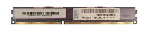 Memory RAM 1x 8GB IBM ThinkServer & System X DDR3 1600MHz ECC REGISTERED DIMM | 47J0166 